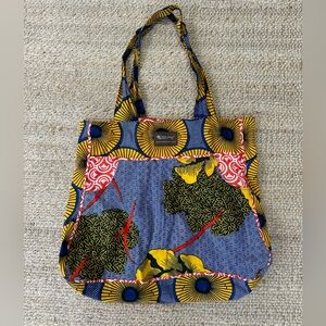 Noonday Collection Multicolor African Print Hobo Bag - Yellow, Blue, Red, Green